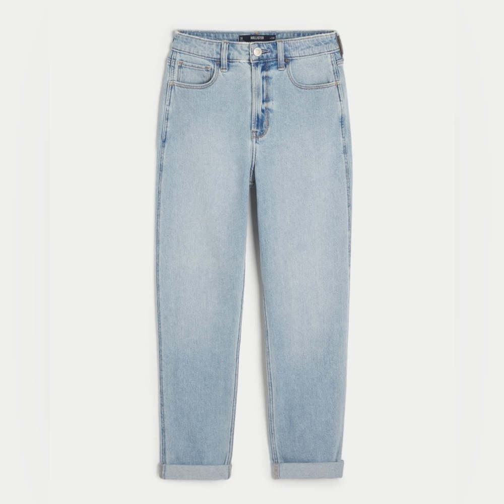 Hollister Ultra High-Rise Mom Jeans (Light, size 0S)